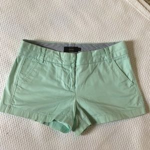 J. Crew Mint Green 3” Chino Shorts - Size 6